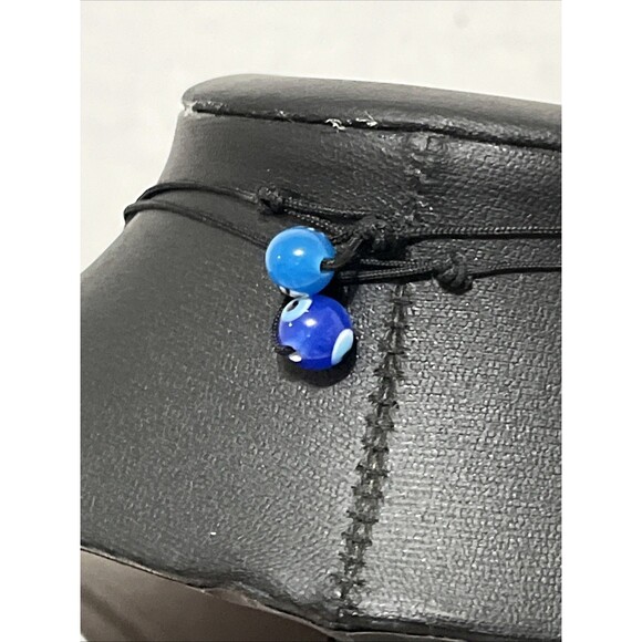 Set Of 2 Vintage Lampwork Art Glass Beaded Necklaces Flowers Butterflies 15” - Picture 7 of 7